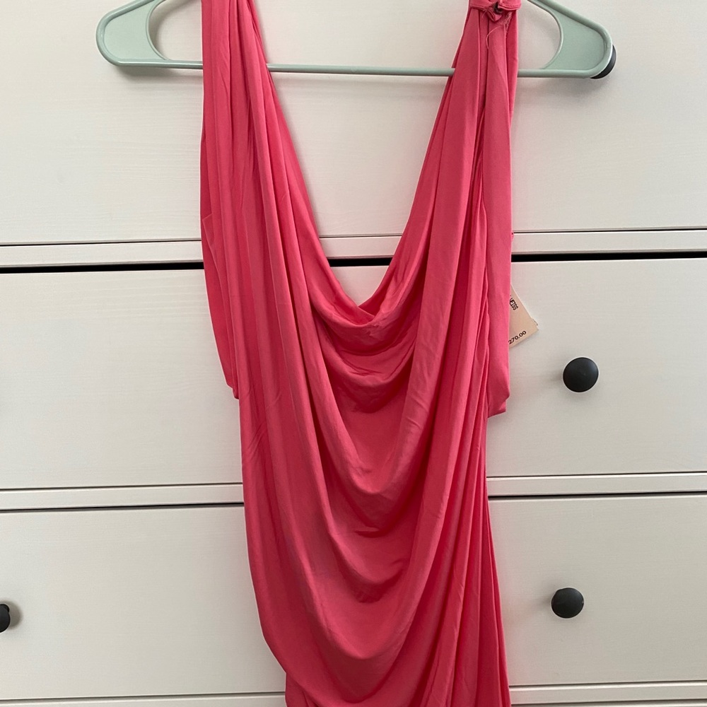 Alexander McQueen hot pink silk women’s dress.
